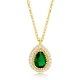 Stylish Emerald Pear Shape 925 Sterling Silver Necklace Stylish Emerald Pear Shape 925 Sterling Silver Necklace