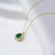 Stylish Emerald Pear Shape 925 Sterling Silver Necklace Stylish Emerald Pear Shape 925 Sterling Silver Necklace