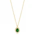 Stylish Emerald Pear Shape 925 Sterling Silver Necklace