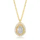 Fashionable CZ Stone Pear Shape Charm Necklace Pendant Turkish 925 Sterling Silver Jewelry Fashionable CZ Stone Pear Shape Charm Necklace Pendant Turkish 925 Sterling Silver Jewelry