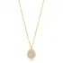 Fashionable CZ Stone Pear Shape Charm Necklace Pendant Turkish 925 Sterling Silver Jewelry