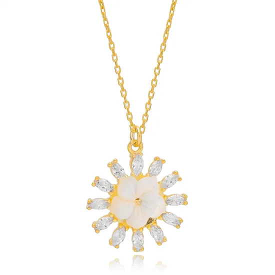 Fashion Trendy Flower Design Summer Collection Charm Necklace Pendant Wholesale Turkish 925 Sterling Silver Jewelry Fashion Trendy Flower Design Summer Collection Charm Necklace Pendant Wholesale Turkish 925 Sterling Silver Jewelry