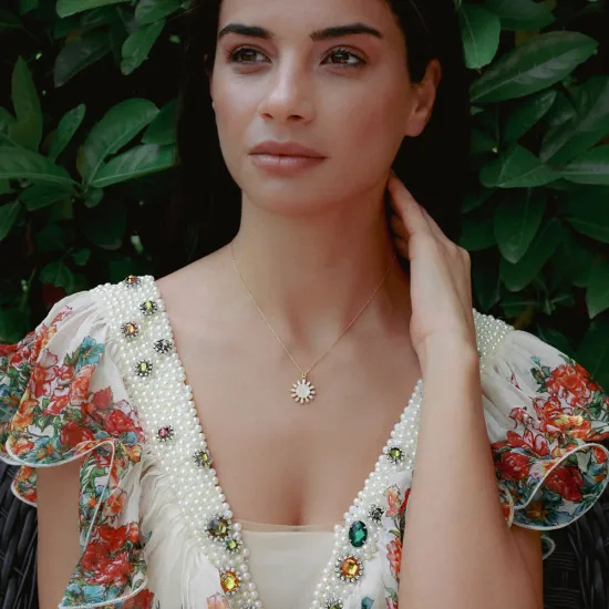 Fashion Trendy Flower Design Summer Collection Charm Necklace Pendant Wholesale Turkish 925 Sterling Silver Jewelry Fashion Trendy Flower Design Summer Collection Charm Necklace Pendant Wholesale Turkish 925 Sterling Silver Jewelry