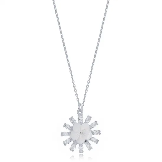 Fashion Trendy Flower Design Summer Collection Charm Necklace Pendant Wholesale Turkish 925 Sterling Silver Jewelry Fashion Trendy Flower Design Summer Collection Charm Necklace Pendant Wholesale Turkish 925 Sterling Silver Jewelry