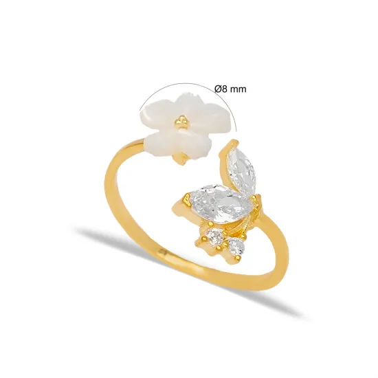 Delicate CZ Flower Adjustable Women 925 Silver Ring Delicate CZ Flower Adjustable Women 925 Silver Ring