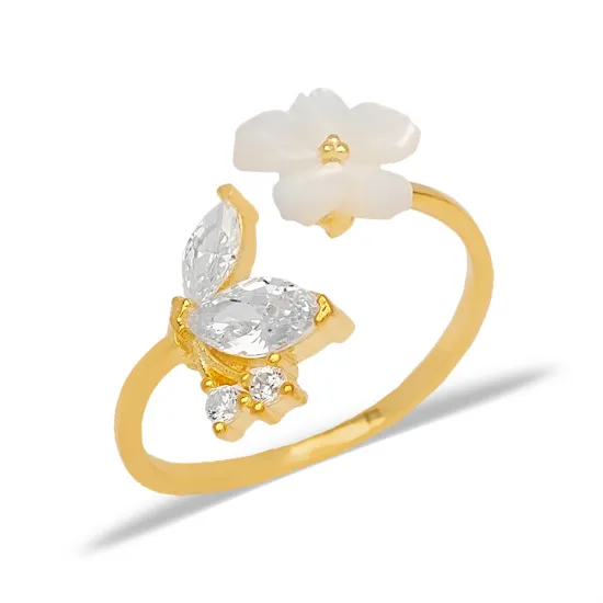 Delicate CZ Flower Adjustable Women 925 Silver Ring Delicate CZ Flower Adjustable Women 925 Silver Ring