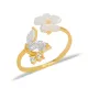 Delicate CZ Flower Adjustable Women 925 Silver Ring Delicate CZ Flower Adjustable Women 925 Silver Ring