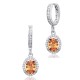 Orange Citrine Stone Geometric Style Oval Dangle Earrings Turkish Wholesale 925 Sterling Silver Jewelry Orange Citrine Stone Geometric Style Oval Dangle Earrings Turkish Wholesale 925 Sterling Silver Jewelry