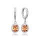 Orange Citrine Stone Geometric Style Oval Dangle Earrings Turkish Wholesale 925 Sterling Silver Jewelry Orange Citrine Stone Geometric Style Oval Dangle Earrings Turkish Wholesale 925 Sterling Silver Jewelry