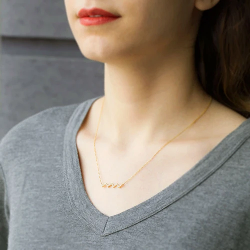 Zigzag Dainty CZ Pave 925 Sterling Silver Necklace