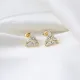 Triangle CZ Baguette Sterling Silver Earrings Triangle CZ Baguette Sterling Silver Earrings