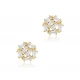 Round CZ Baguette 925 Sterling Silver Earrings