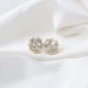 Round CZ Baguette 925 Sterling Silver Earrings