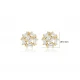 Round CZ Baguette 925 Sterling Silver Earrings