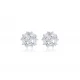 Round CZ Baguette 925 Sterling Silver Earrings