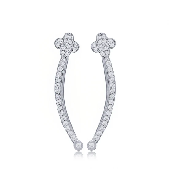 Handcrafted Clover 925 Sterling Silver Earrings Handcrafted Clover 925 Sterling Silver Earrings
