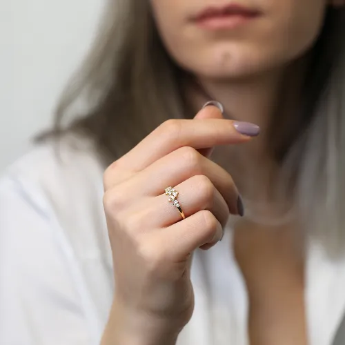 Baguette Wedding Engagement Designs 925 Silver Ring