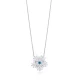 Snowflake And Evil Eye CZ 925 Sterling Silver Pendant