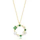 Flower Hollow Round Charm Pearl Summer Collection Pendant Necklace Wholesale Handcrafted 925 Sterling Silver Jewelry