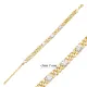 Round CZ Gourmet Chain 925 Sterling Silver Bracelet
