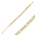 Round CZ Gourmet Chain 925 Sterling Silver Bracelet