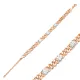 Round CZ Gourmet Chain 925 Sterling Silver Bracelet