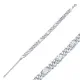 Round CZ Gourmet Chain 925 Sterling Silver Bracelet