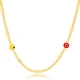 Multicolor Beaded Chain 925 Sterling Silver Necklace Multicolor Beaded Chain 925 Sterling Silver Necklace