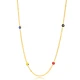 Multicolor Beaded Chain 925 Sterling Silver Necklace Multicolor Beaded Chain 925 Sterling Silver Necklace