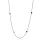 Multicolor Beaded Chain 925 Sterling Silver Necklace Multicolor Beaded Chain 925 Sterling Silver Necklace