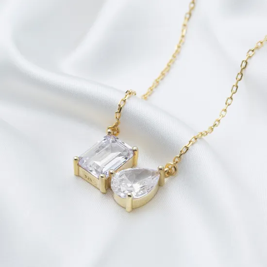 Turkish Cluster CZ 925 Sterling Silver Necklace Turkish Cluster CZ 925 Sterling Silver Necklace