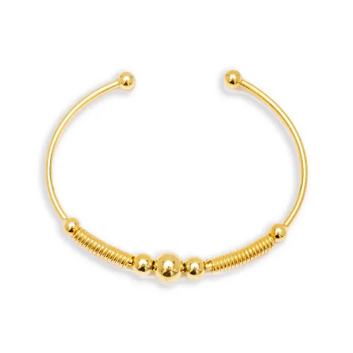 Dainty Ball Shape Women 925 Sterling Silver Bangle
