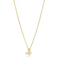 Minimalist Plain Butterfly 925 Sterling Silver Necklace