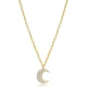 Minimalist Moon CZ 925 Sterling Silver Necklace - Sade 925 Silver Jewelry