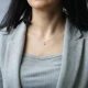 Minimalist Moon CZ 925 Sterling Silver Necklace - Sade 925 Silver Jewelry