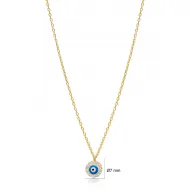 Cute Turkish Evil Eye Design Charm Necklace Pendant 925 Sterling Silver Jewelry