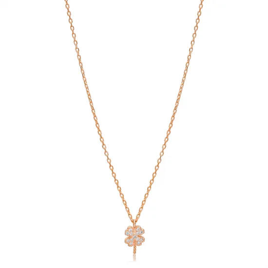 Four Leaf Clover 925 Sterling Silver Necklace