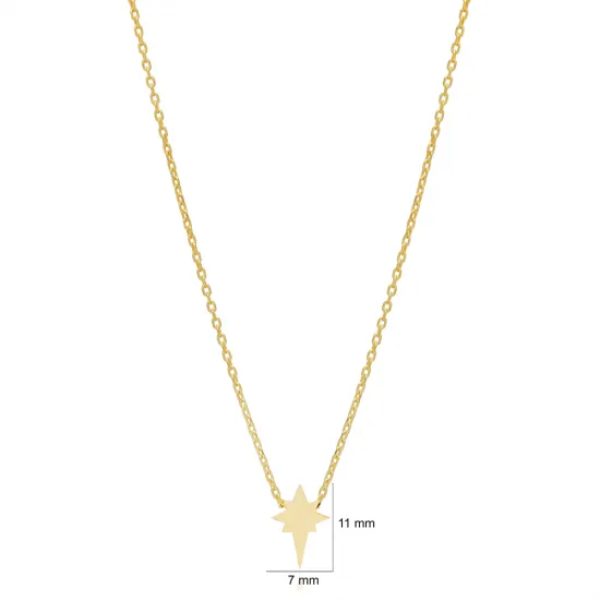Tiny Plain North Star 925 Sterling Silver Necklace Tiny Plain North Star 925 Sterling Silver Necklace