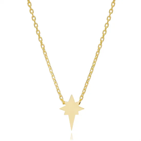 Tiny Plain North Star 925 Sterling Silver Necklace Tiny Plain North Star 925 Sterling Silver Necklace