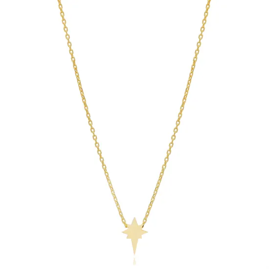 Tiny Plain North Star 925 Sterling Silver Necklace Tiny Plain North Star 925 Sterling Silver Necklace