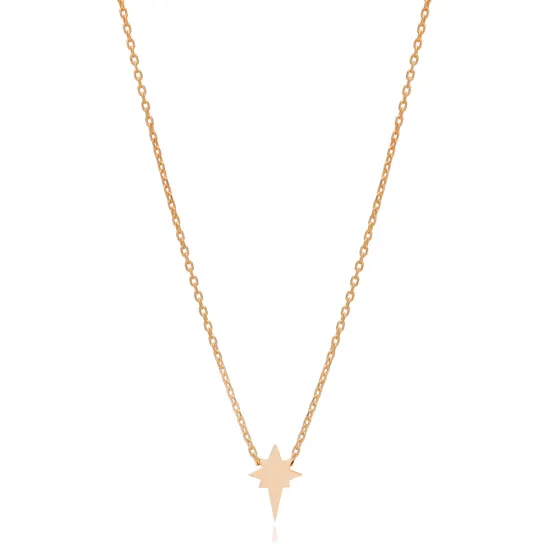 Tiny Plain North Star 925 Sterling Silver Necklace Tiny Plain North Star 925 Sterling Silver Necklace