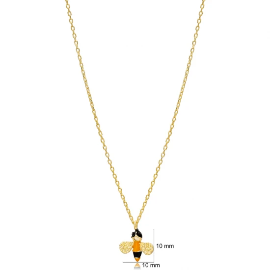 Cute Bee Necklace in 925 Sterling Silver - Sade 925 Silver Jewelry