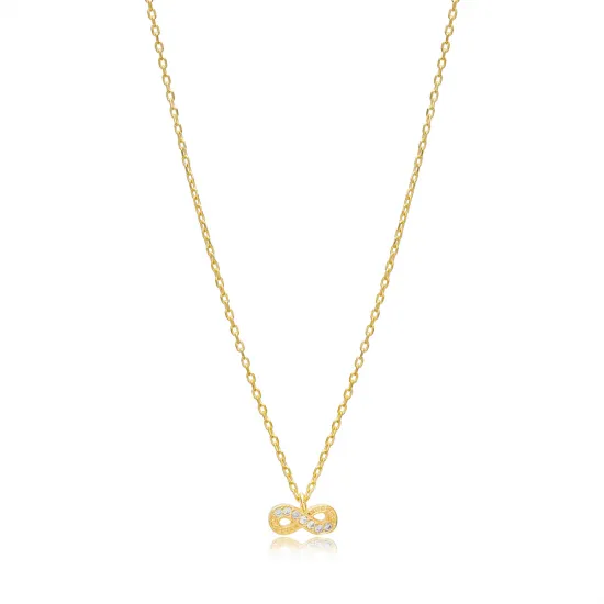 Infinity Design Eternity Charm Necklace Pendant Handmade 925 Sterling Silver Jewelry