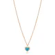 Blue Enamel Heart Sterling Silver Necklace