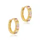 17mm Mix Colorful Baguette Women 925 Silver Earrings 17mm Mix Colorful Baguette Women 925 Silver Earrings