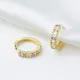 17mm Mix Colorful Baguette Women 925 Silver Earrings 17mm Mix Colorful Baguette Women 925 Silver Earrings