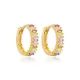 17mm Mix Colorful Baguette Women 925 Silver Earrings 17mm Mix Colorful Baguette Women 925 Silver Earrings