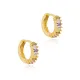 13mm Mix Colorful Baguette Women 925 Silver Earrings 13mm Mix Colorful Baguette Women 925 Silver Earrings