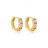 13mm Mix Colorful Baguette Women 925 Silver Earrings