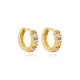 13mm Mix Colorful Baguette Women 925 Silver Earrings 13mm Mix Colorful Baguette Women 925 Silver Earrings